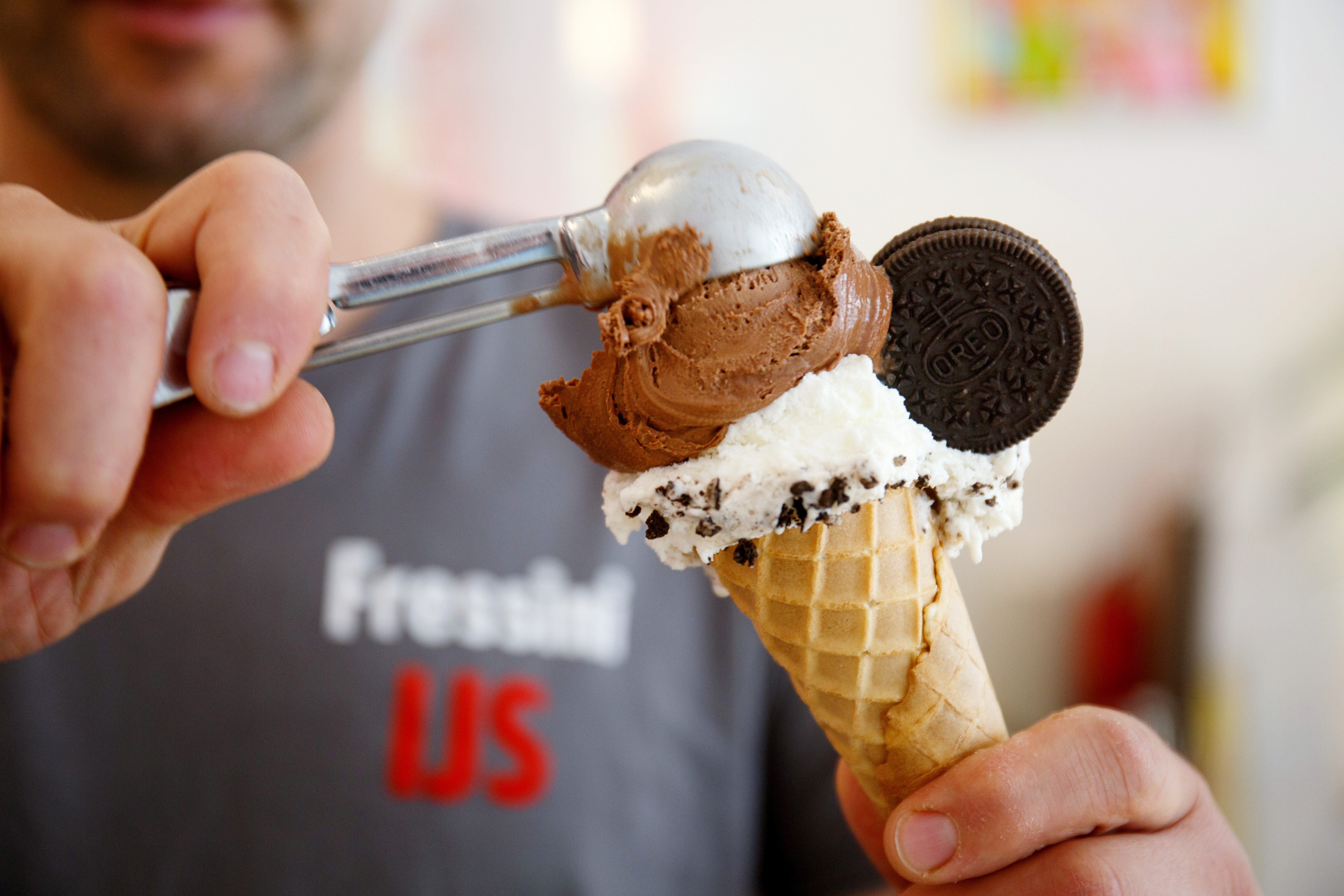Oreo is een populaire smaak deze zomer, net als chocolade. Foto: Herbert Wiggerman