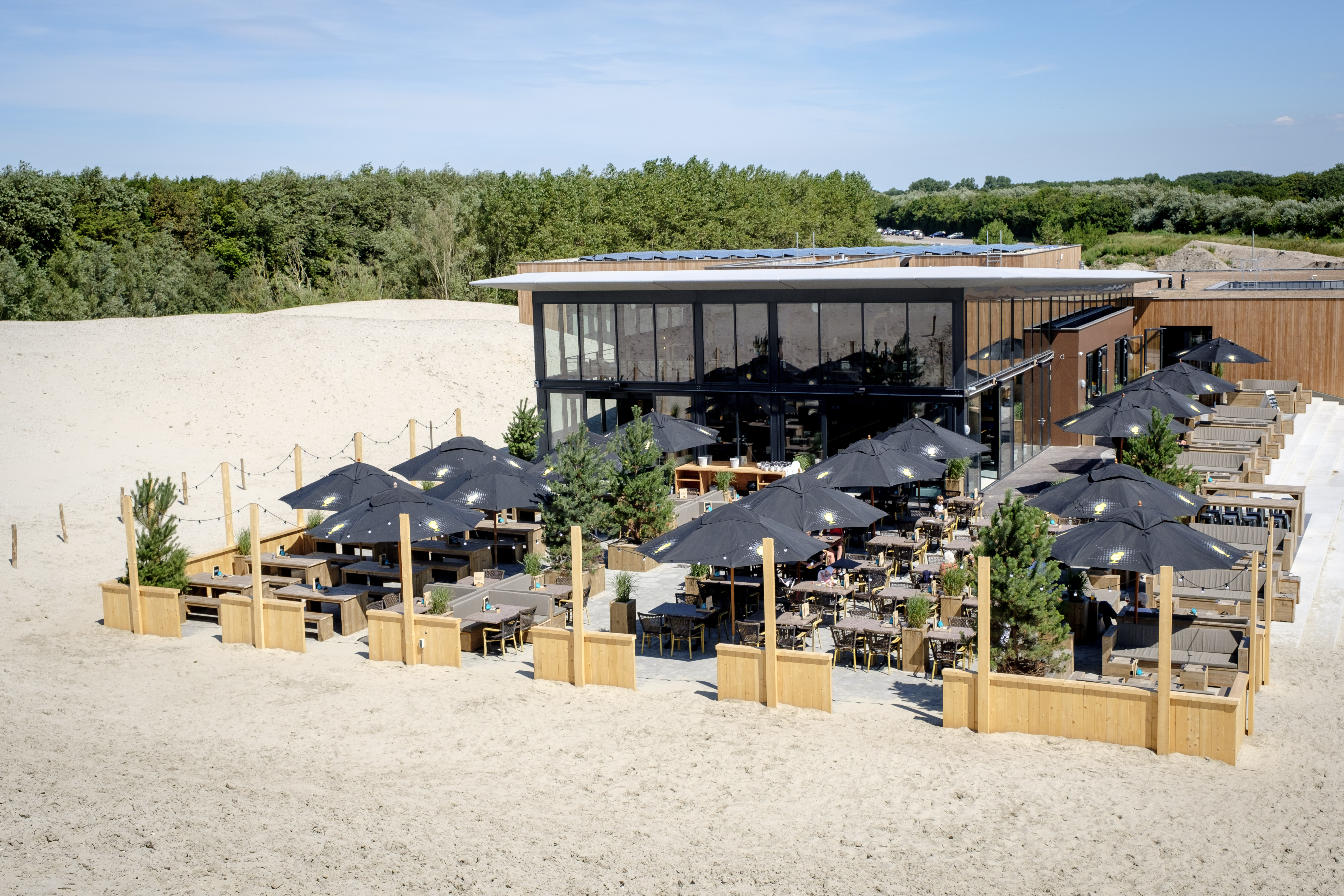 Het terras.