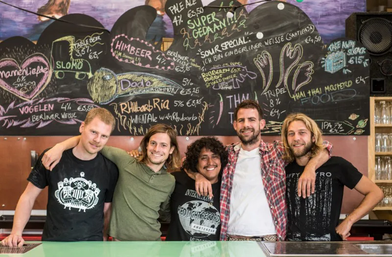 De mannen achter Oedipus: Sander Nederveen, Paul Brouwer, Rick Nelson, Tristan Spits en Alex Mager.