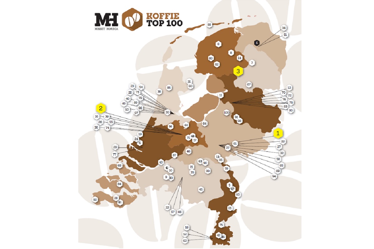 Koffie Top 100 2017: Provinciewinnaars en categoriewinnaars
