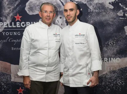 Mentor Peter Goossens met winnaar Frederic Chastro. Credits: Jan Bartelsman