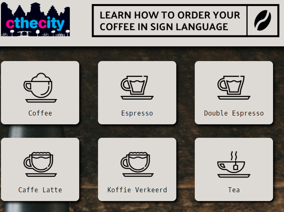 Sign Language Coffee Corner opent in Circl Amsterdam