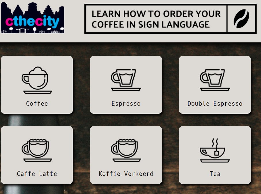 'Gebarentaal-koffiebar' opent in Amsterdam