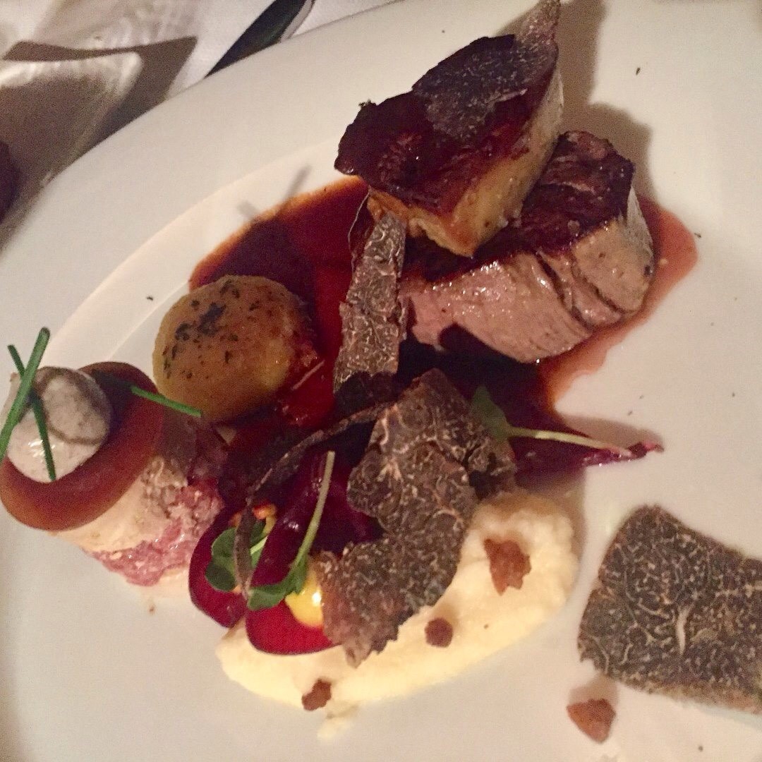 Rund met ganzenlever en truffel