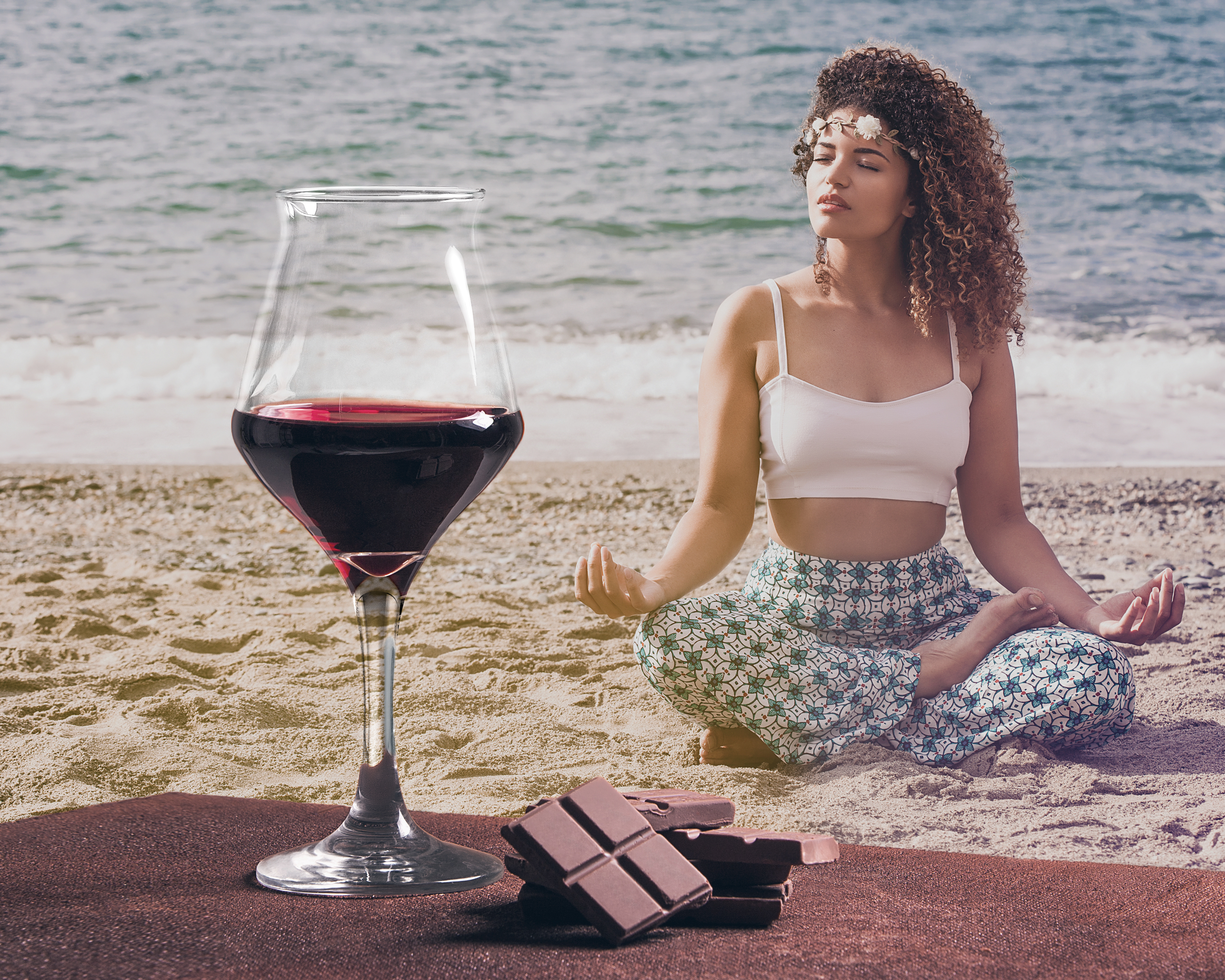 Wijn-yoga sessies op de Horecava