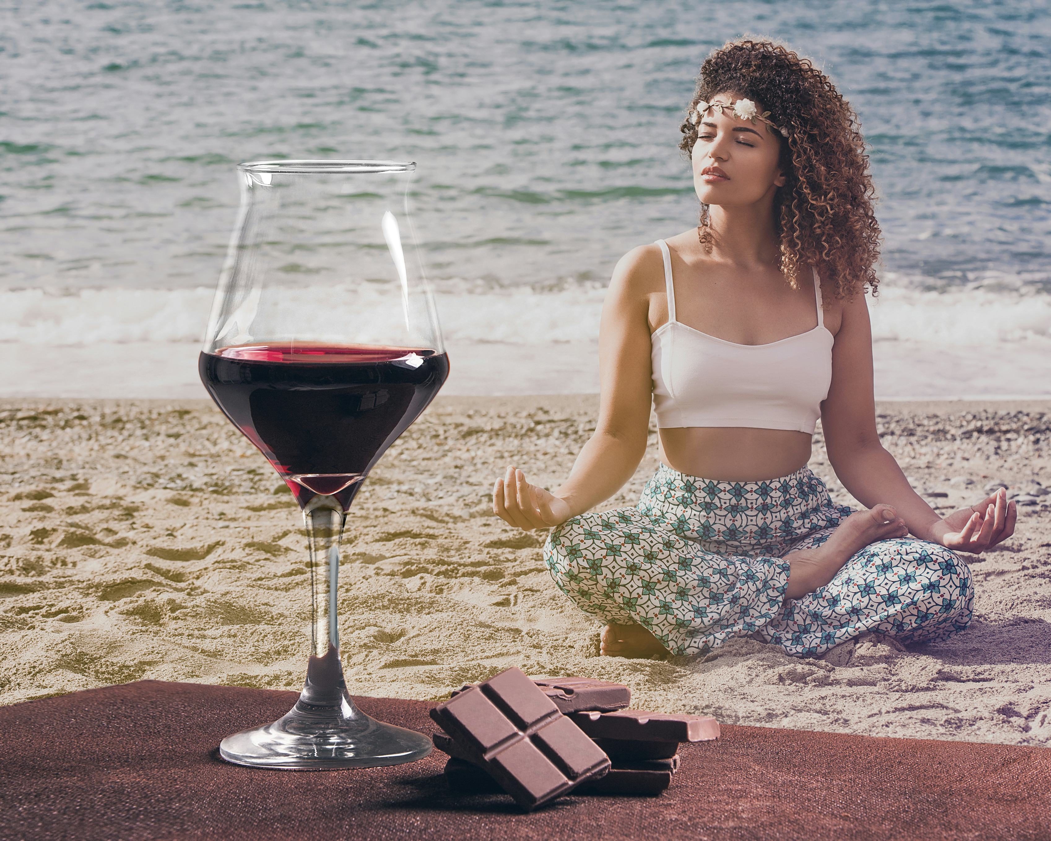 Wijn-yoga sessies op de Horecava