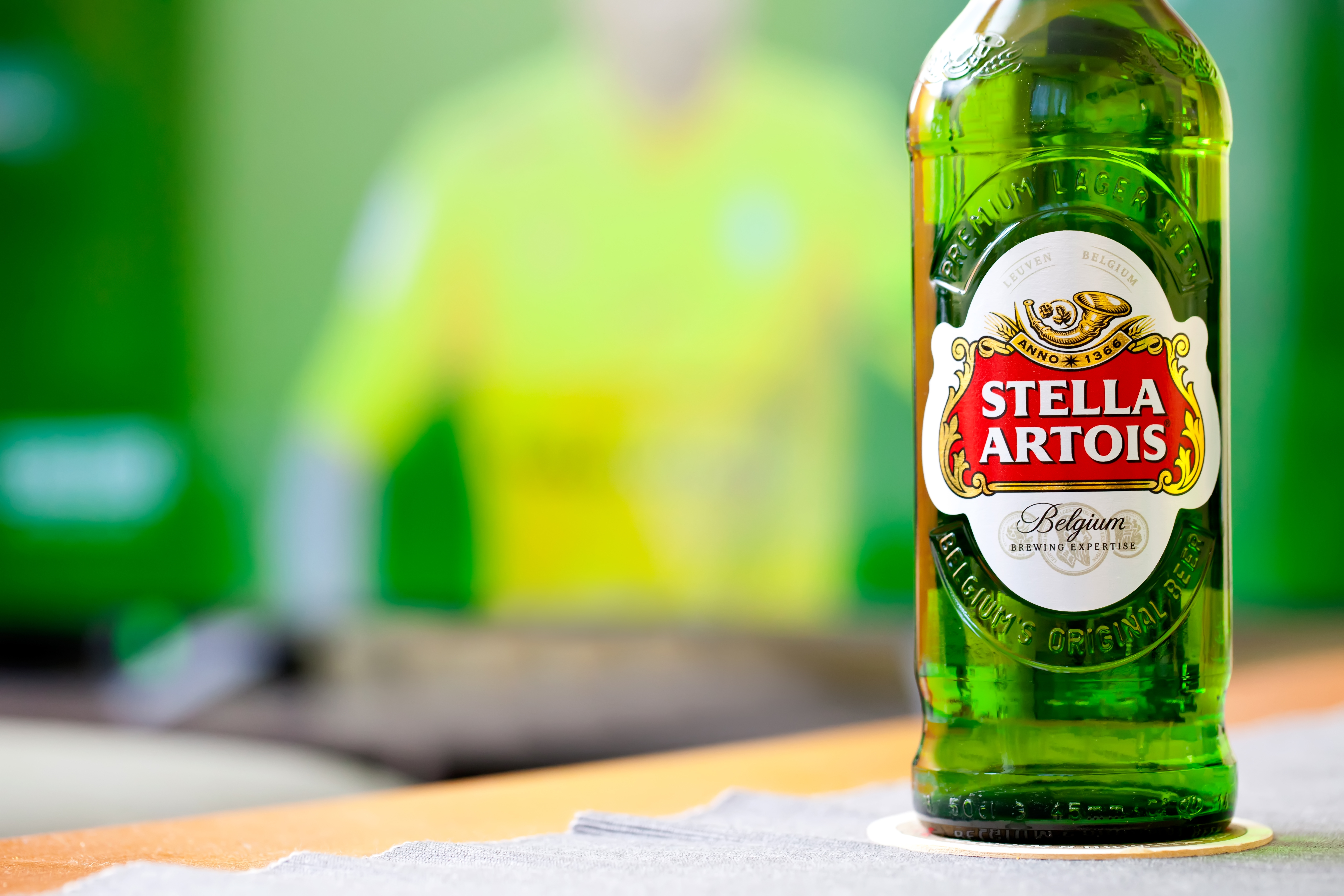 Mogelijk glas in flesjes Stella Artois