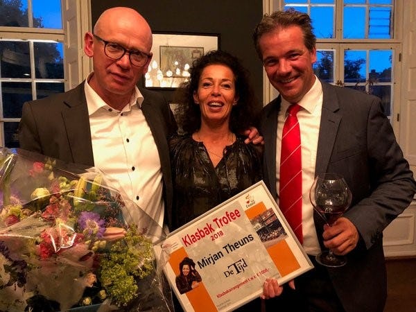 Mirjan Theuns van De Tijd in Oisterwijk ontvangt Klasbak Trofee