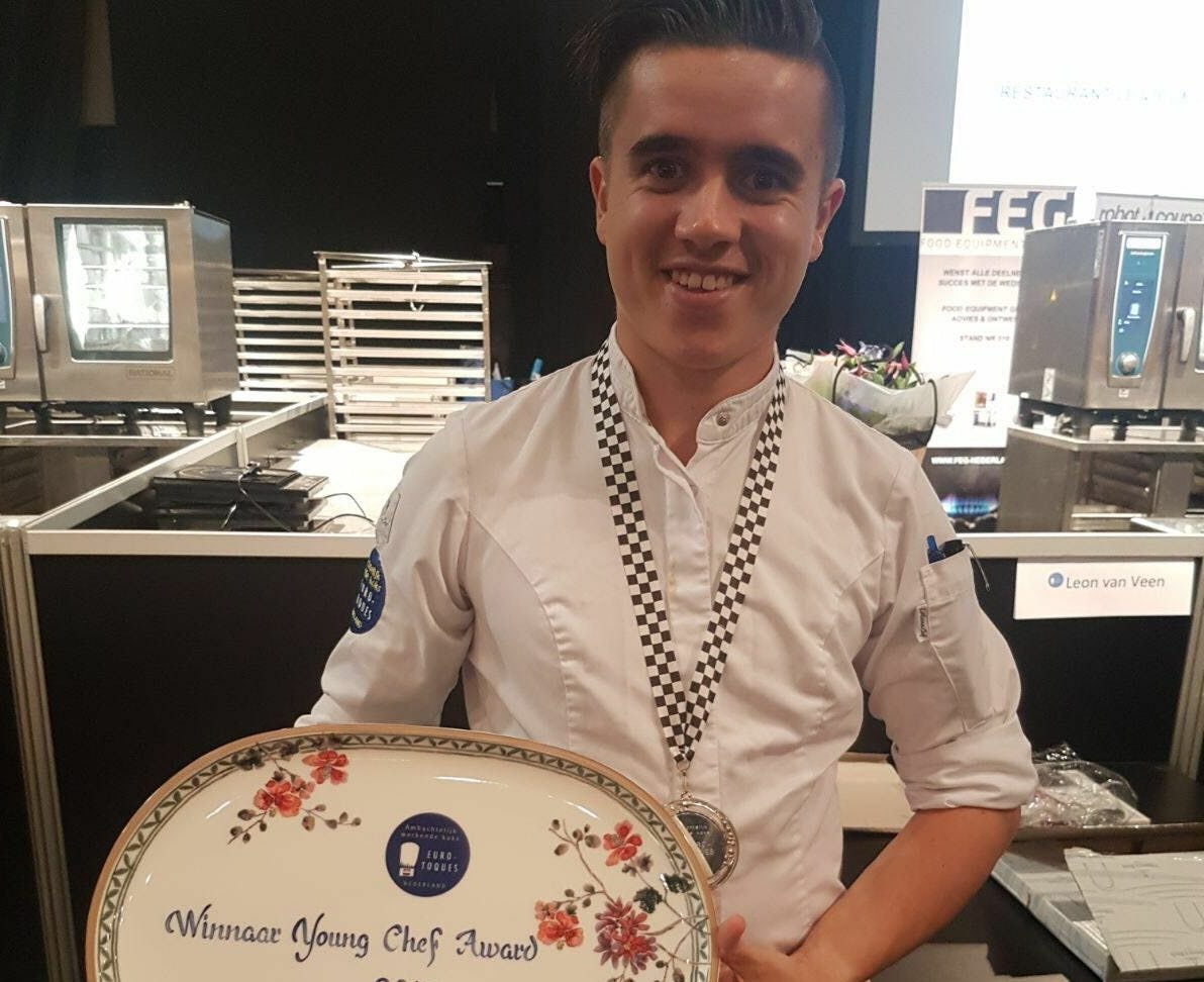 Wayne Kropman, winnaar Euro-Toques Young Chef Award 2017
