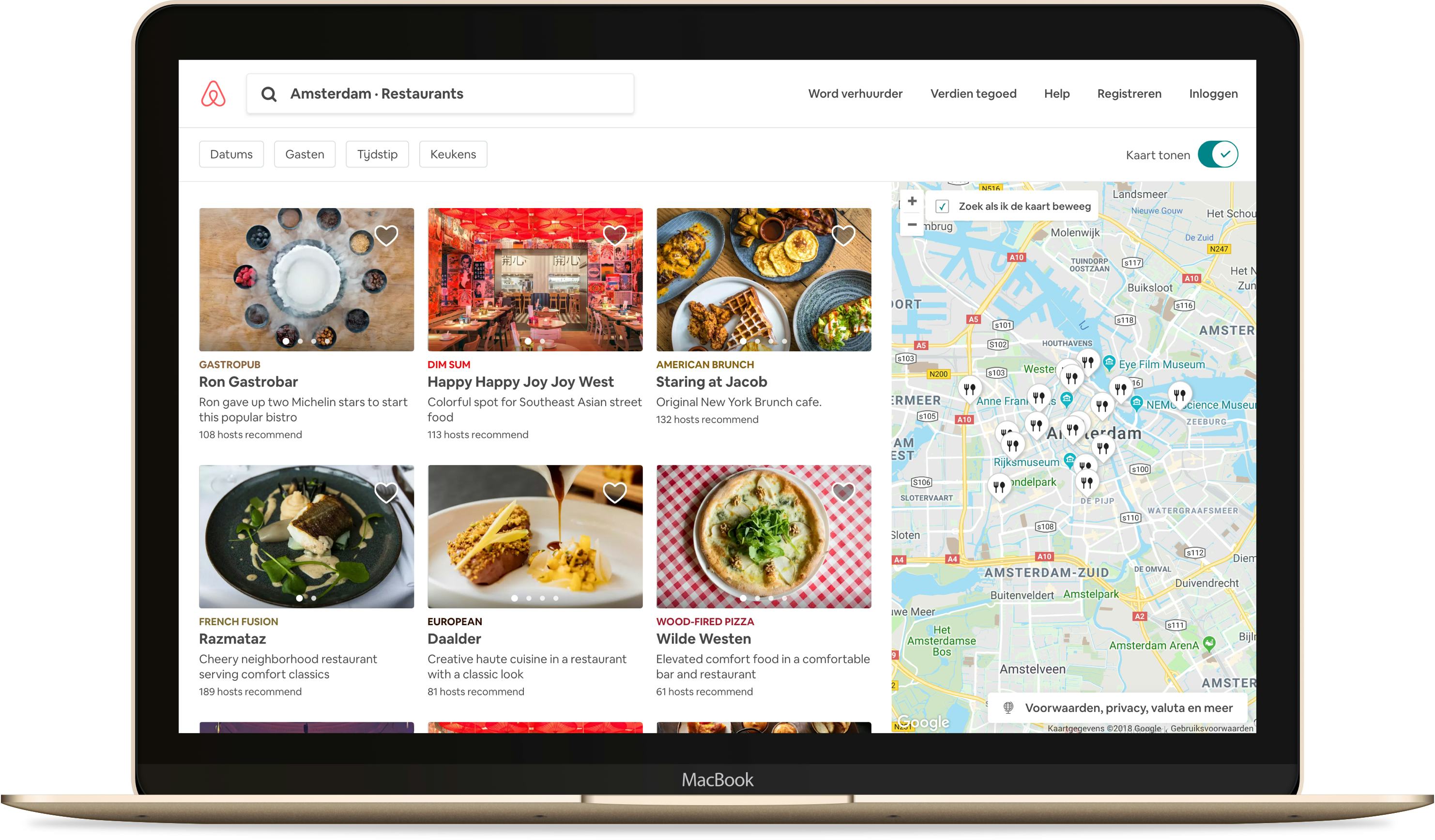 Airbnb start met online reserveringen voor restaurants