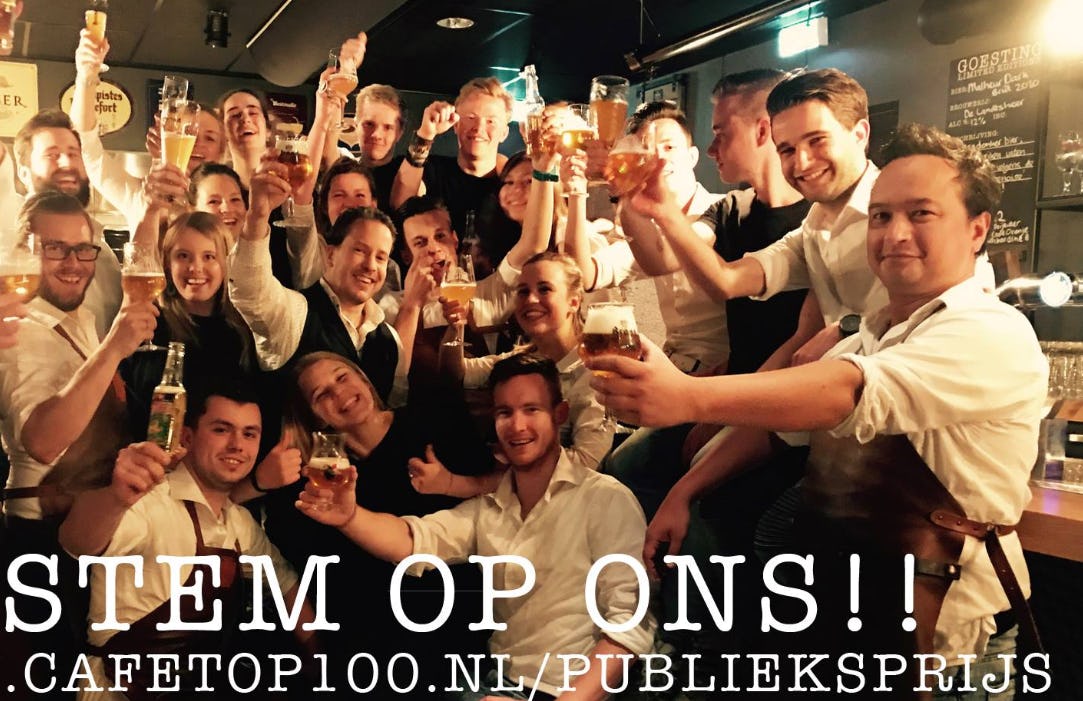 Café Top 100 Publieksprijs 2018 voor Goesting Venray