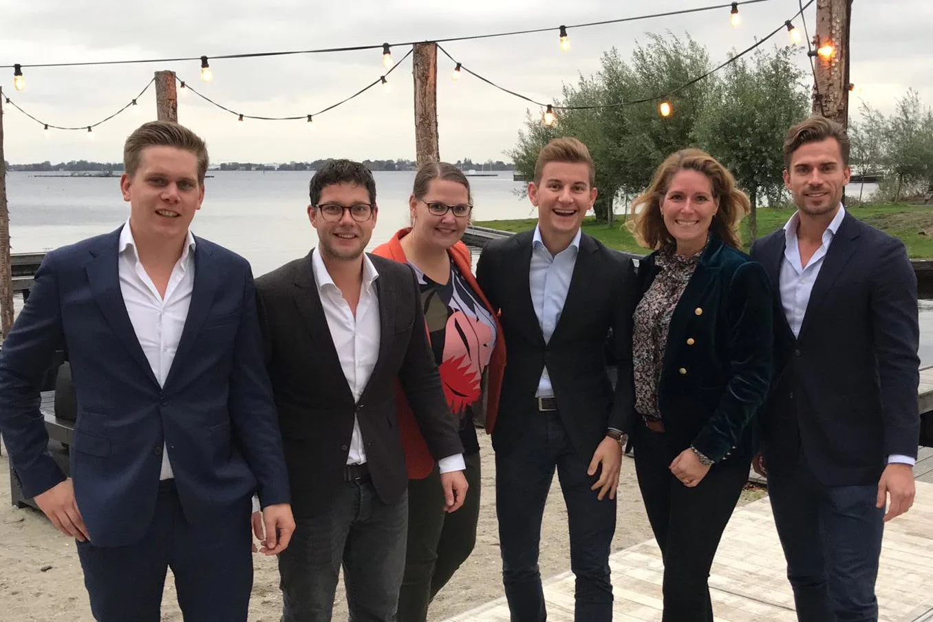 Vlnr: Sander Kiezebrink, Robbert Swart, Lara Halman, Roelof Gjaltema, Tahlita Bon, Arjan de Ridder