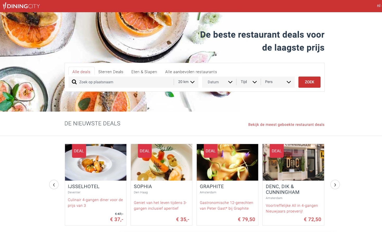 Diningcity nieuwe website en nieuw reserveringssysteem