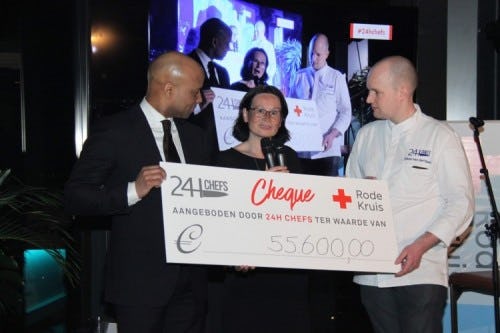24H Chefs haalt met 55.600 euro recordbedrag op voor het Rode Kruis