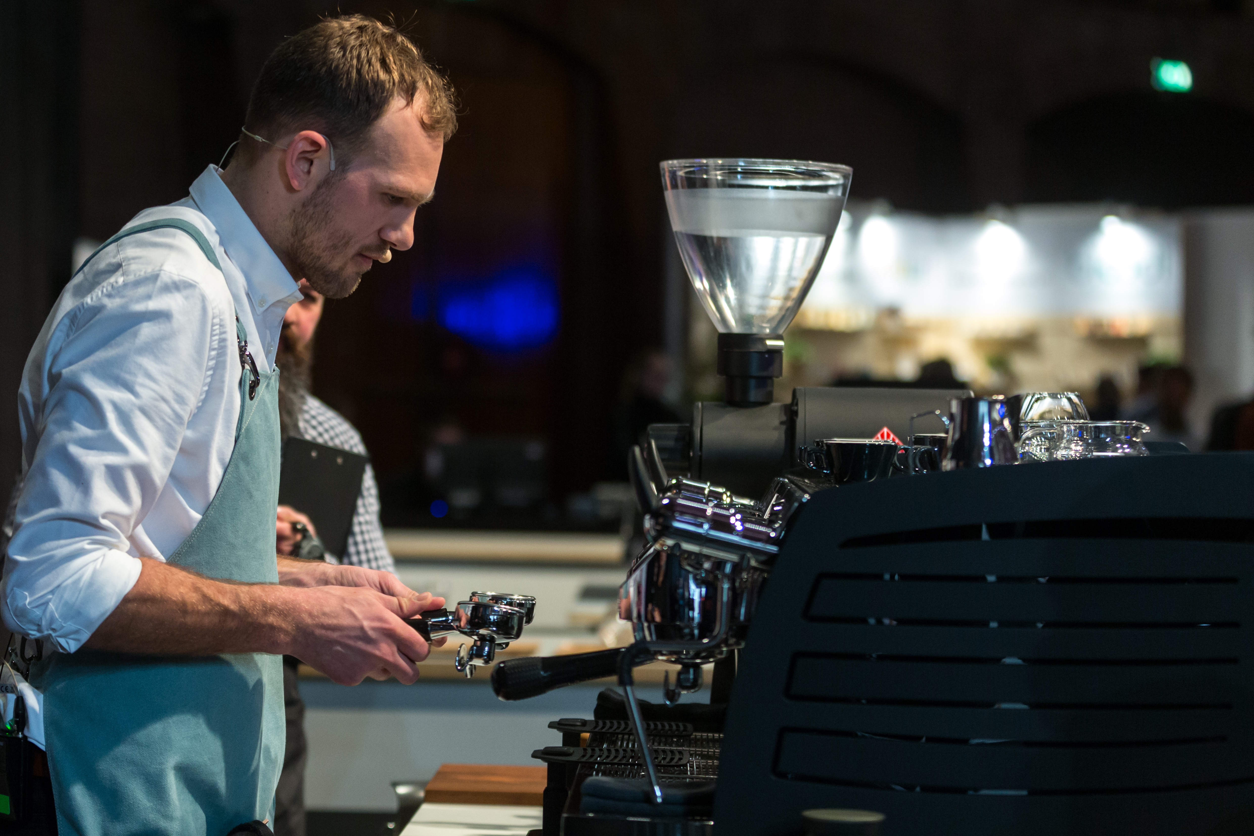 Amsterdam, 2 Maart 2019: The Amsterdam Coffee Festival. Foto van Jasper de Waal tijdens The Dutch Barista Championship.  © Sebastiaan Rozendaal