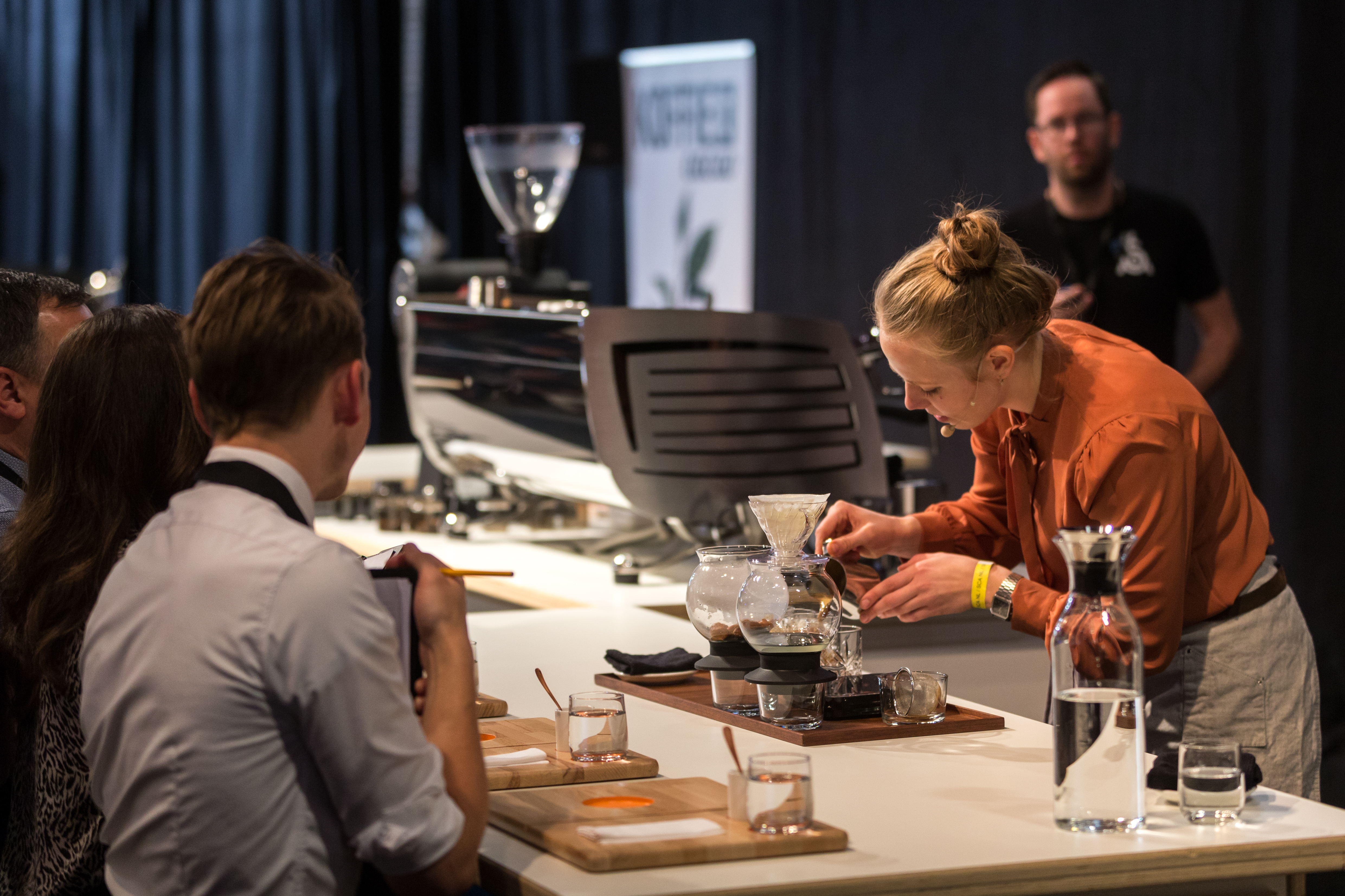 Amsterdam, 2 Maart 2019: The Amsterdam Coffee Festival. Foto van Dagmar Geerlings tijdens The Dutch Barista Championship.  © Sebastiaan Rozendaal