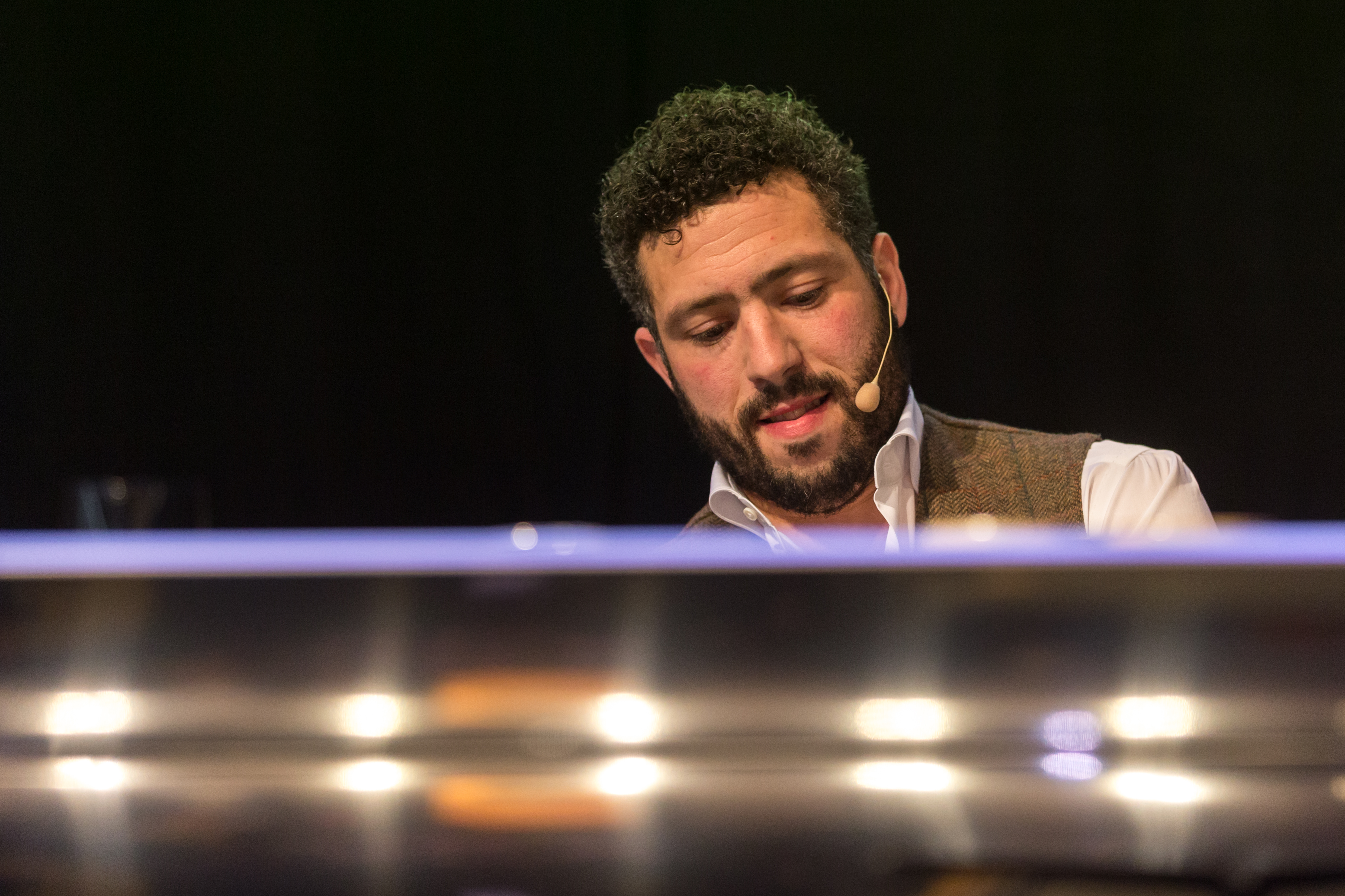 Amsterdam, 2 Maart 2019: The Amsterdam Coffee Festival. Foto van Charif Bennani tijdens The Dutch Barista Championship.  © Sebastiaan Rozendaal