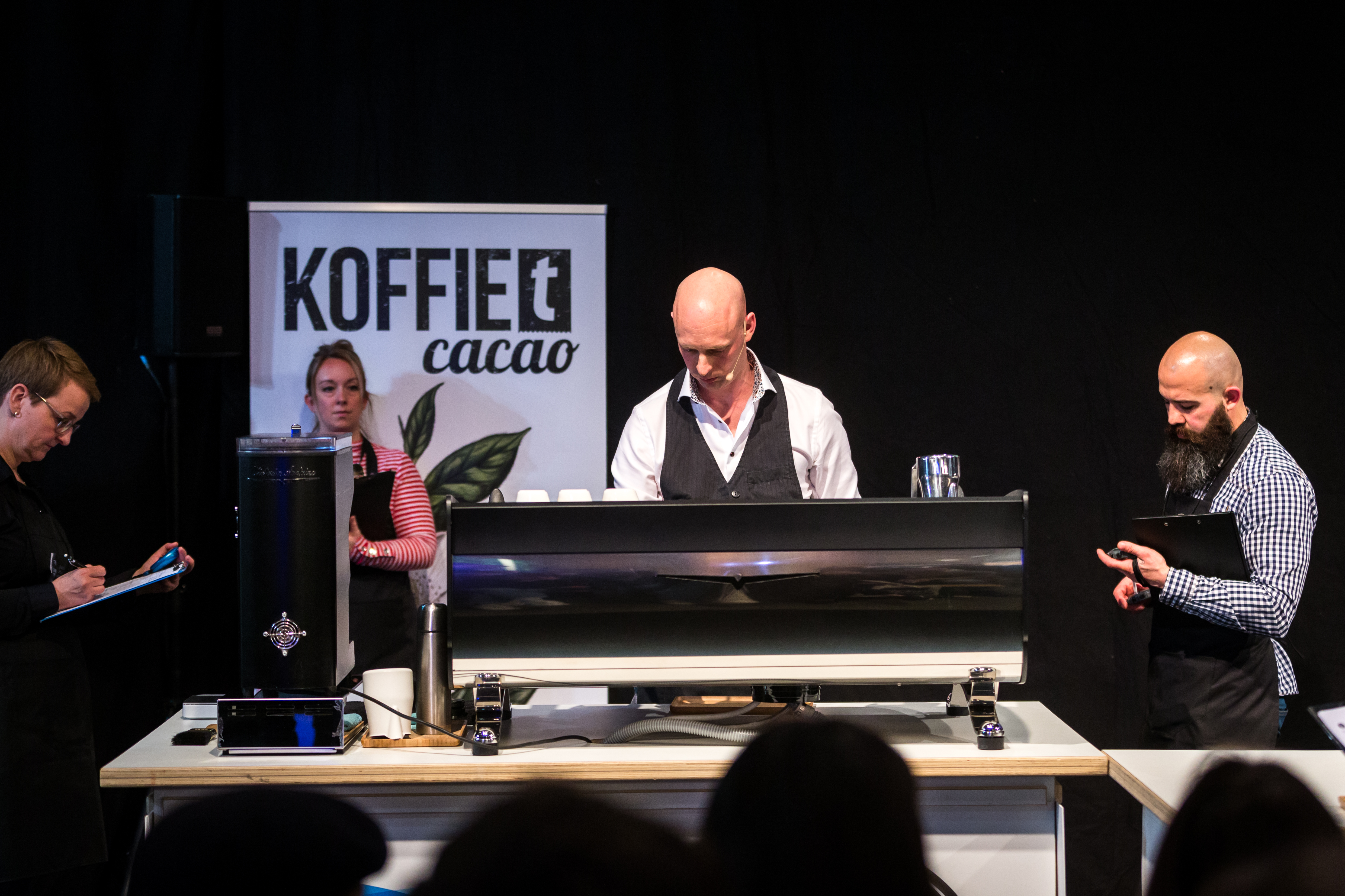 Amsterdam, 2 Maart 2019: The Amsterdam Coffee Festival. Foto van Gerard van Dijk tijdens The Dutch Barista Championship.  © Sebastiaan Rozendaal