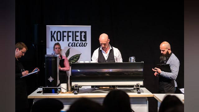Amsterdam, 2 Maart 2019: The Amsterdam Coffee Festival. Foto van Gerard van Dijk tijdens The Dutch Barista Championship.  © Sebastiaan Rozendaal