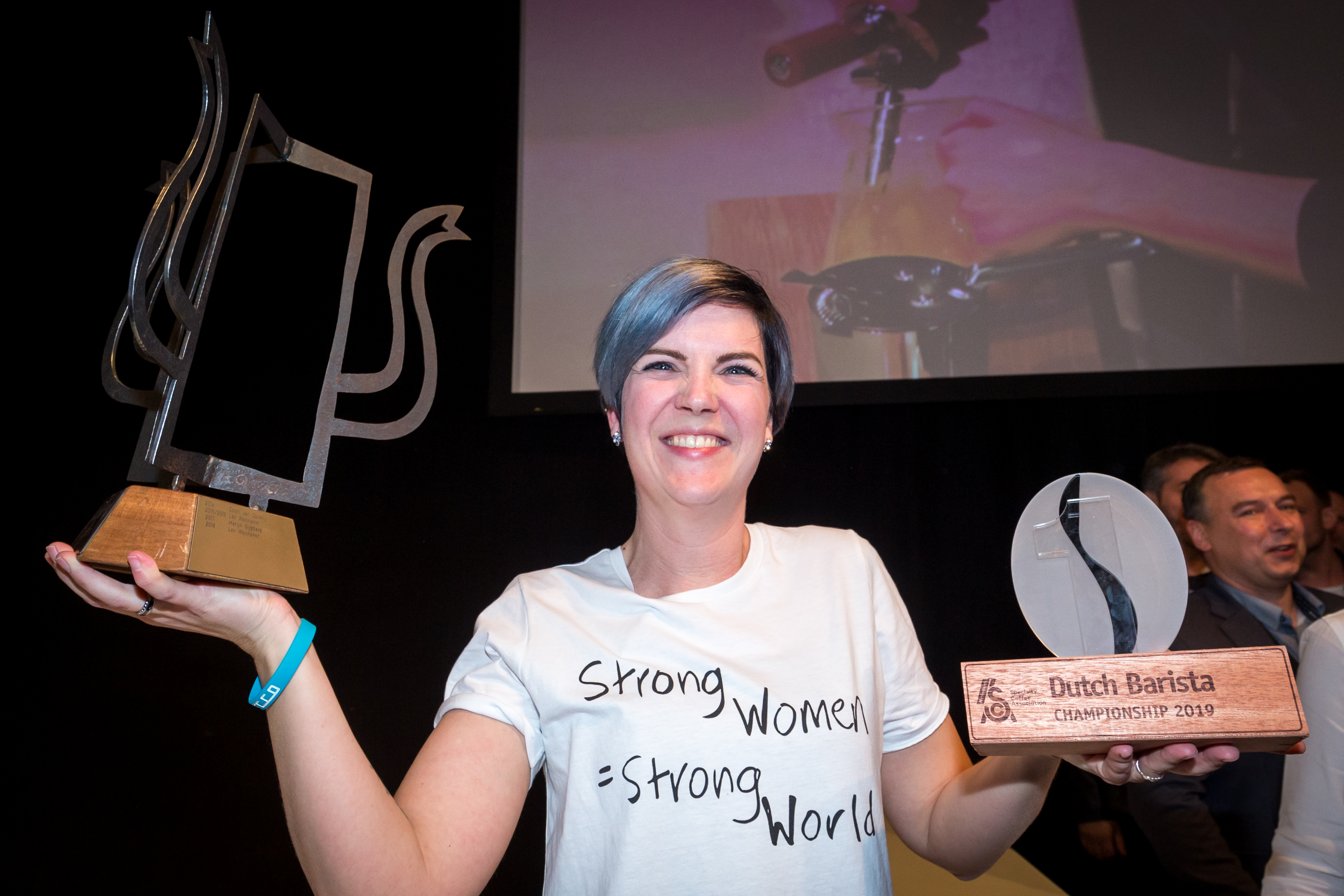 Amsterdam, 2 Maart 2019: The Amsterdam Coffee Festival. Foto van de winnares Wendelien van Bunnik tijdens The Dutch Barista Championship.  © Sebastiaan Rozendaal