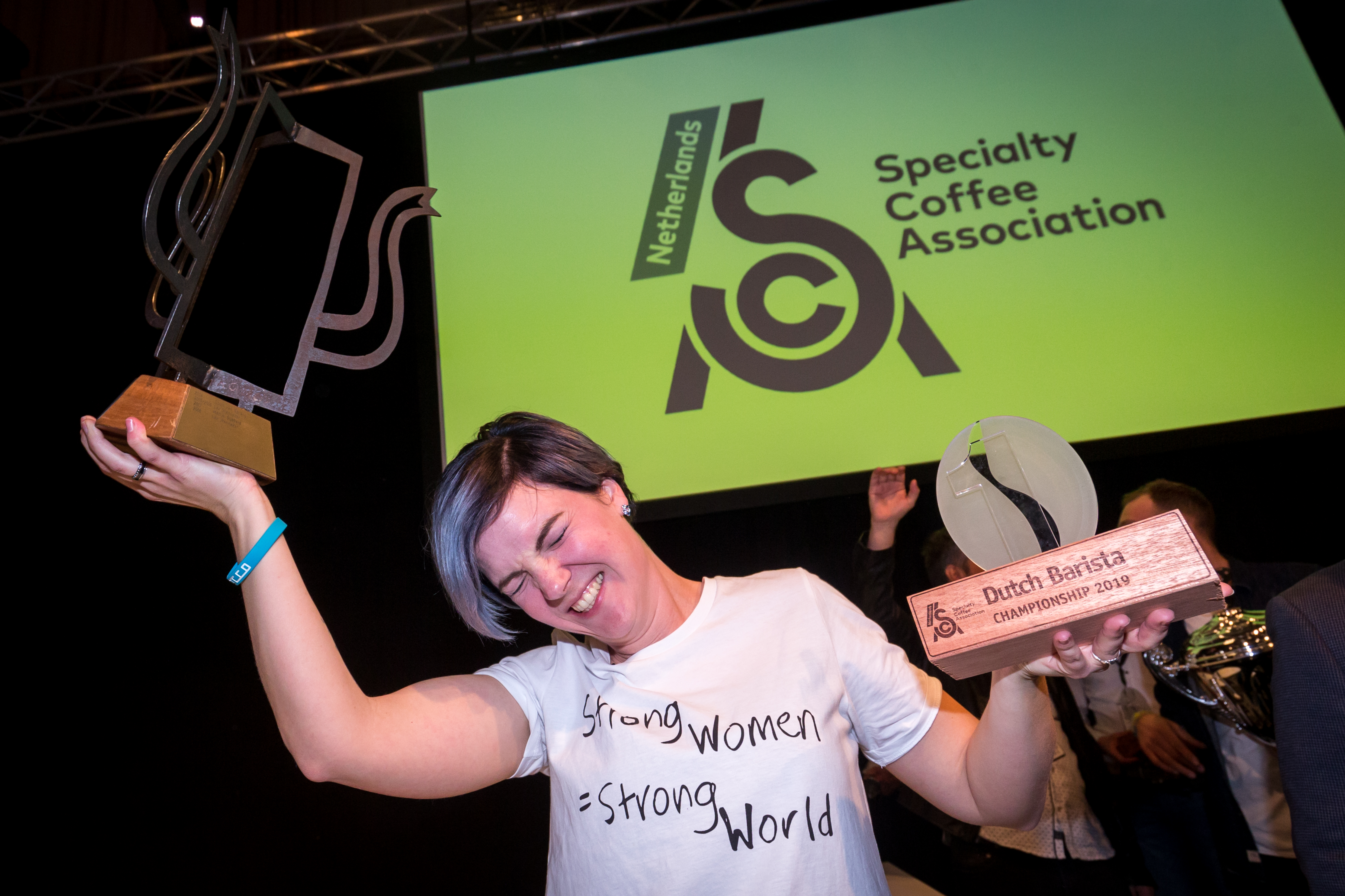 Amsterdam, 2 Maart 2019: The Amsterdam Coffee Festival. Foto van de winnares Wendelien van Bunnik tijdens The Dutch Barista Championship.  © Sebastiaan Rozendaal
