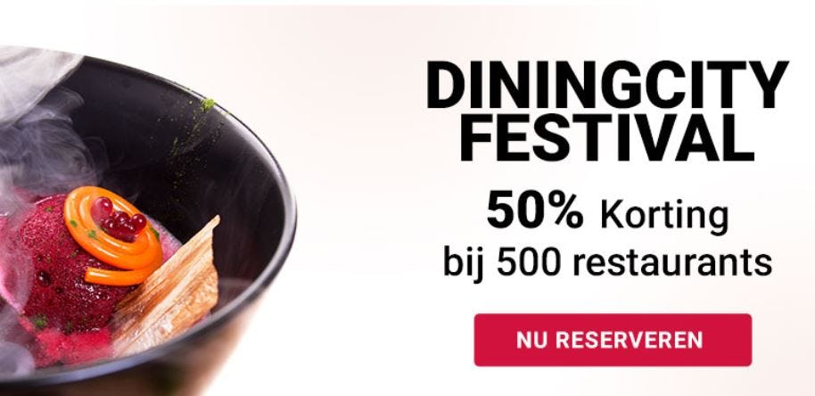 Ook DiningCity komt met Festival: 50 procent korting bij restaurants
