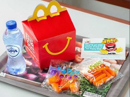 Happy Meal McDonald's: nu altijd met groente of fruit