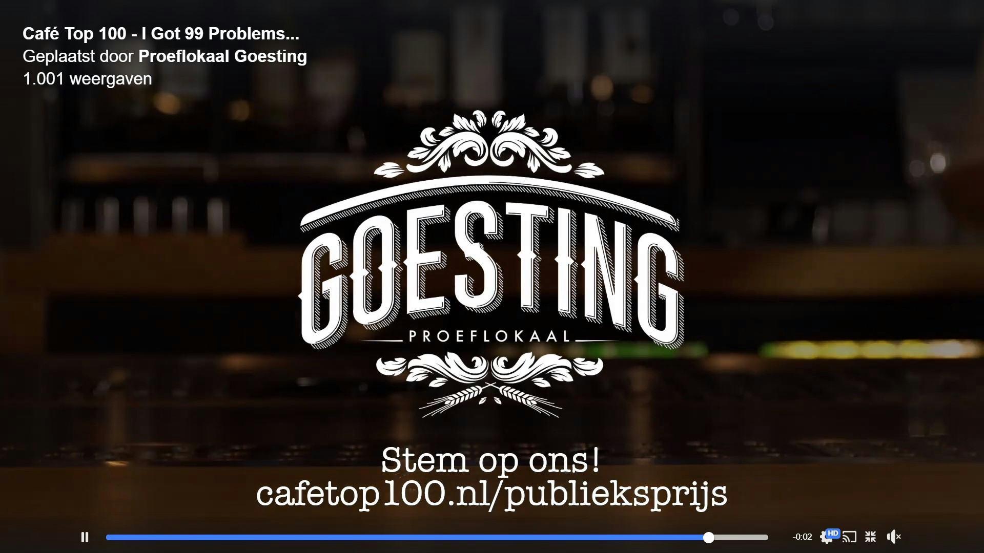 Goesting Venray wint Gouden Apenstaart Café Top 100 2019
