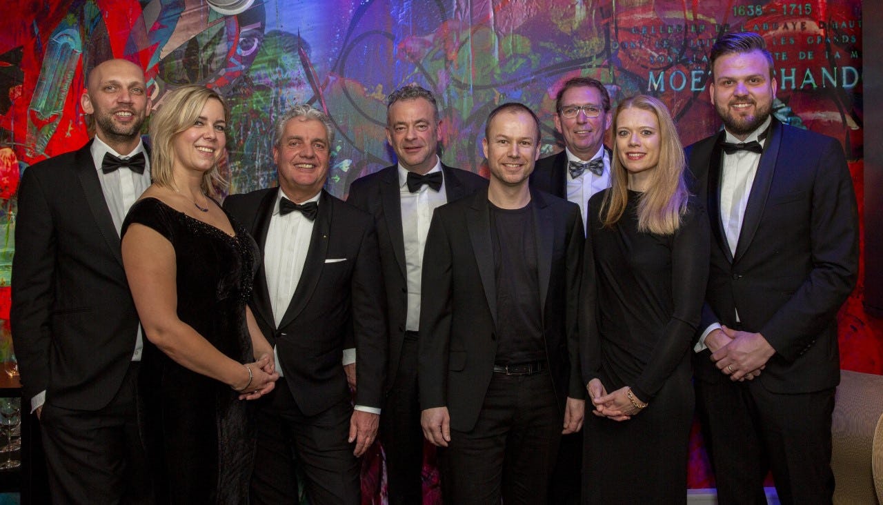 v.l.n.r. Steven Klein Nijenhuis, Tanja Klein Nijenhuis, Marc van Gulick, Marcel van Zomeren, Danny Gonzalez, Gerard Wollerich, Céline Buys, Jan Smink. Fotograaf: Kyonne Leyser