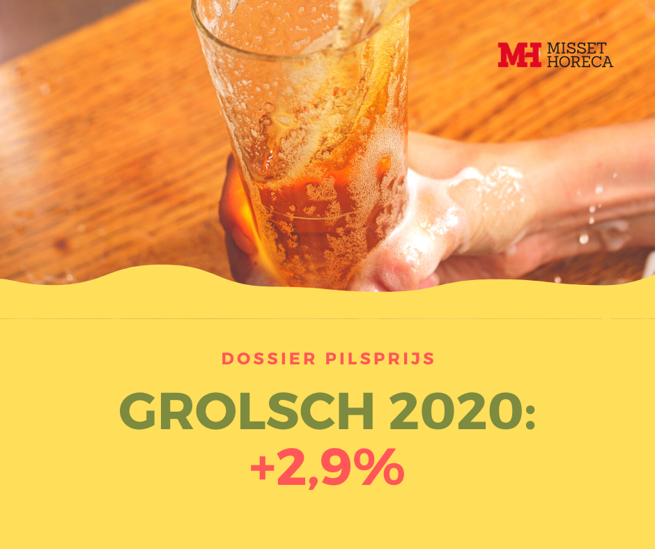 Grolsch verhoogt pilsprijs 2020 met 2,9 procent