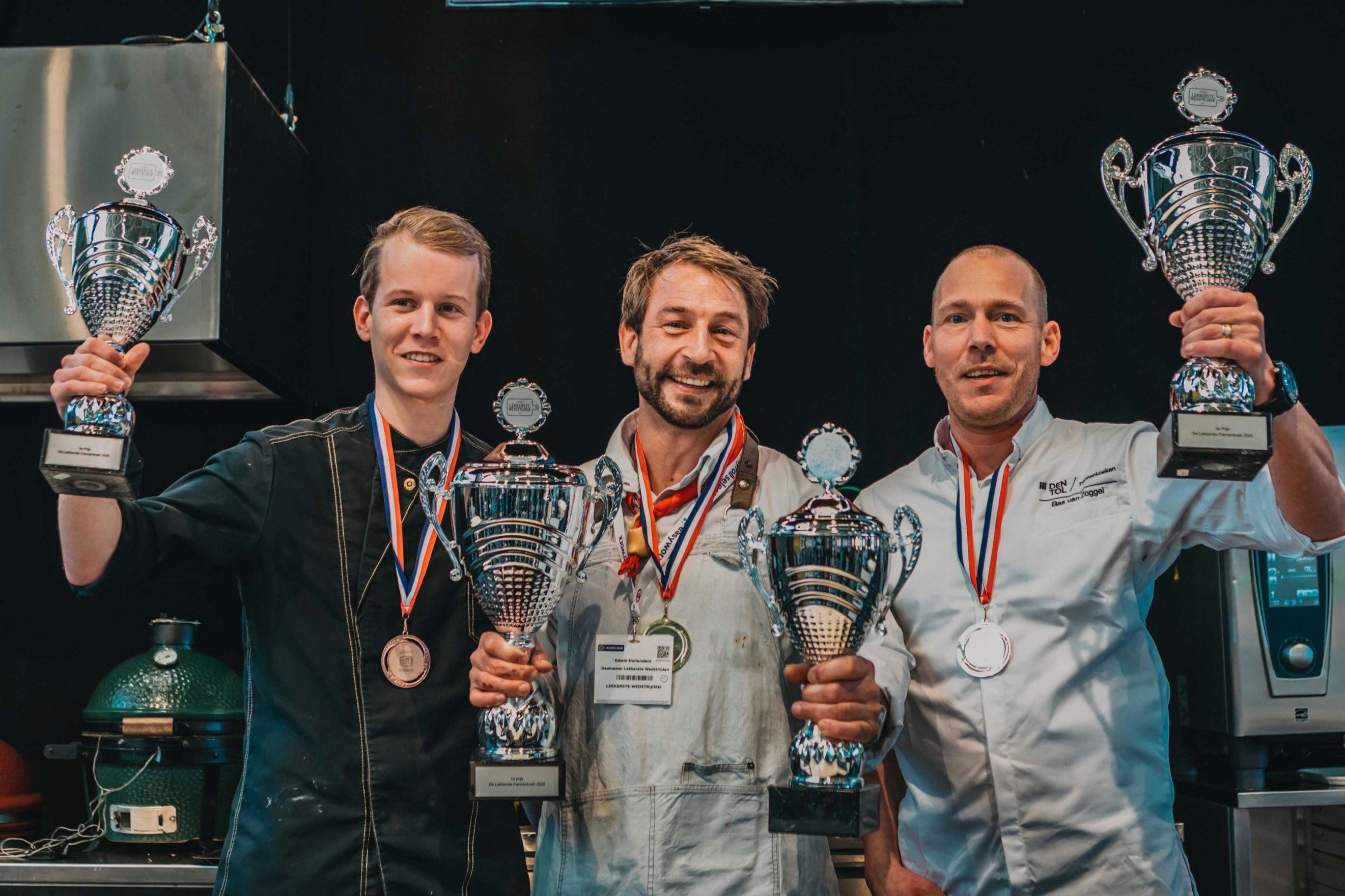 Vlnr: Simon Heusinkveld (3e), Edwin Hollander (1e) en Bas van Zoggel (2e).