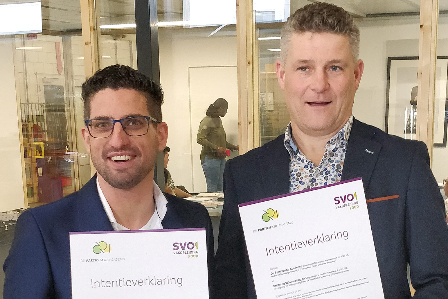 SVO vakopleiding food en De Participatie Academie tekenen intentieverklaring