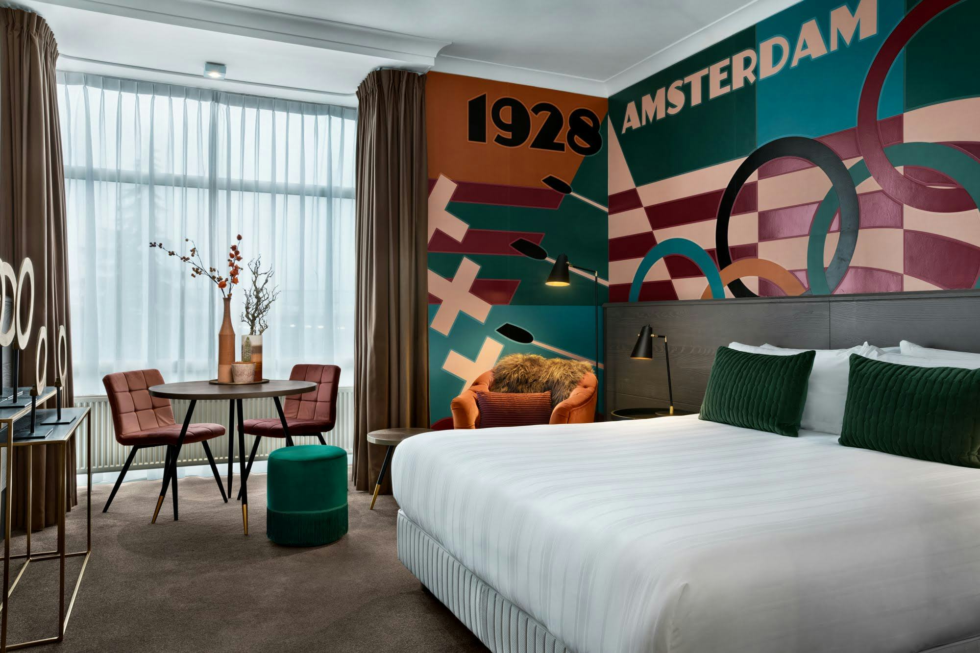 Op Olympische Spelen van 1928 geïnspireerde kamerdesign Apollo Hotel Amsterdam.