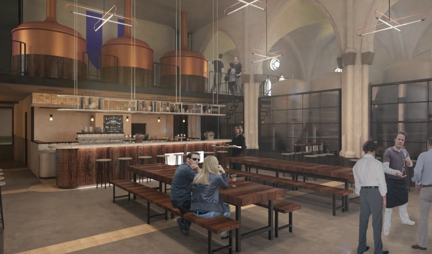 Wispe: nieuwe brouwerij en proeflokaal in kerk Weesp