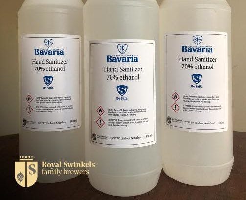 Swinkels haalt tankbier op om er desinfecterende spray van te maken