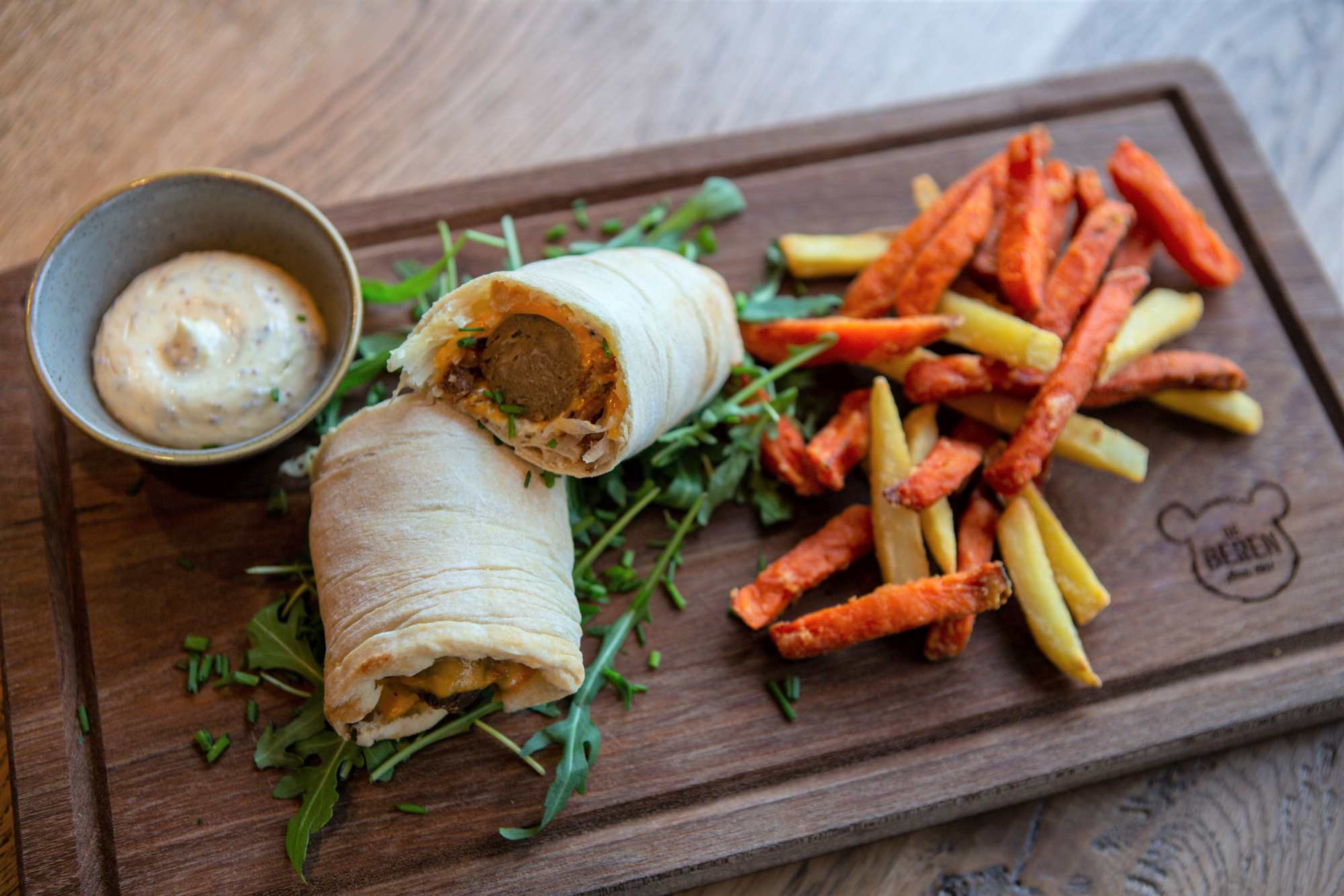 'Hotdog in een Flatbread' 