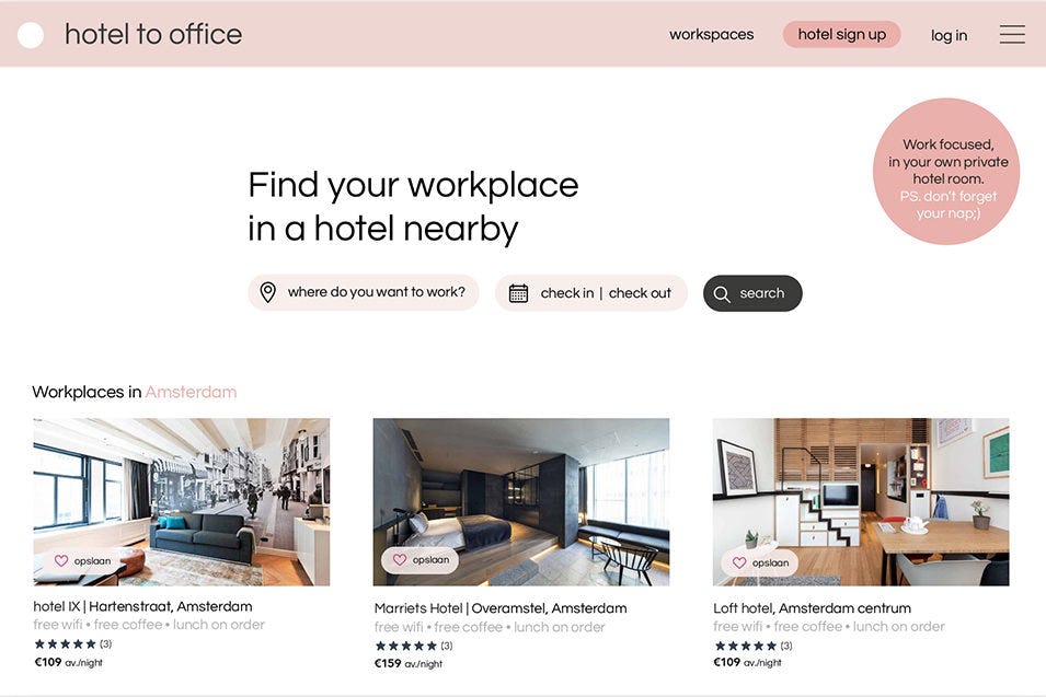 Hotel to Office: gratis platform om hotelkamers als werkplek op aan te bieden
