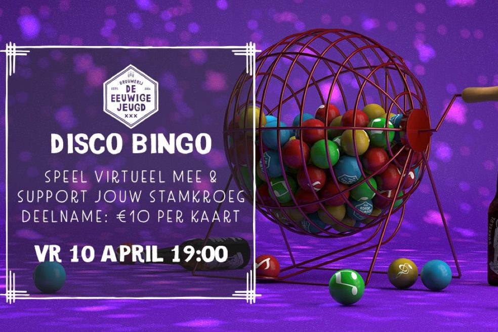 Brouwerij De Eeuwige Jeugd steunt horeca met online Disco Bingo