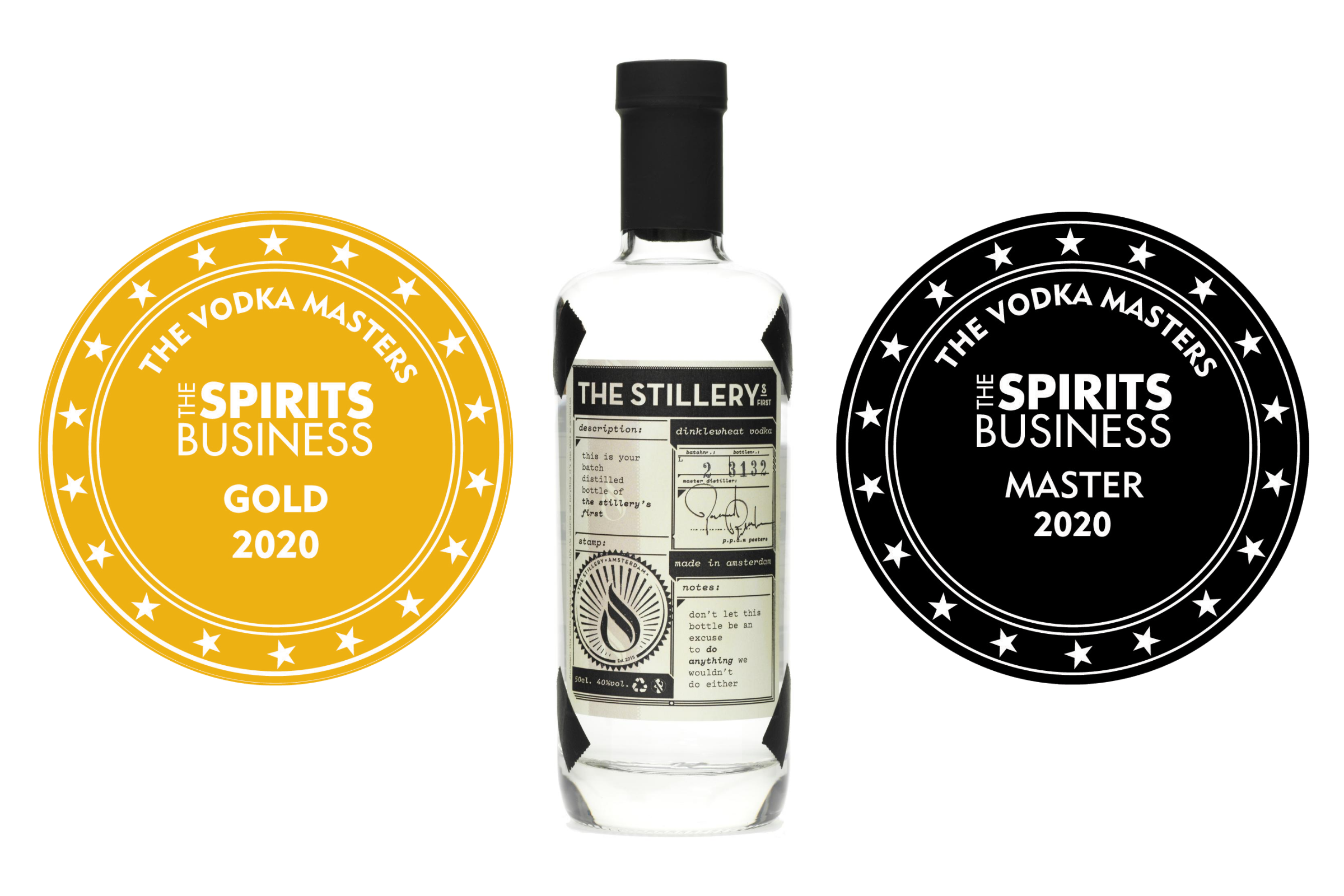 Amsterdamse distilleerderij The Stillery wint Europees goud en meestertitel met wodka
