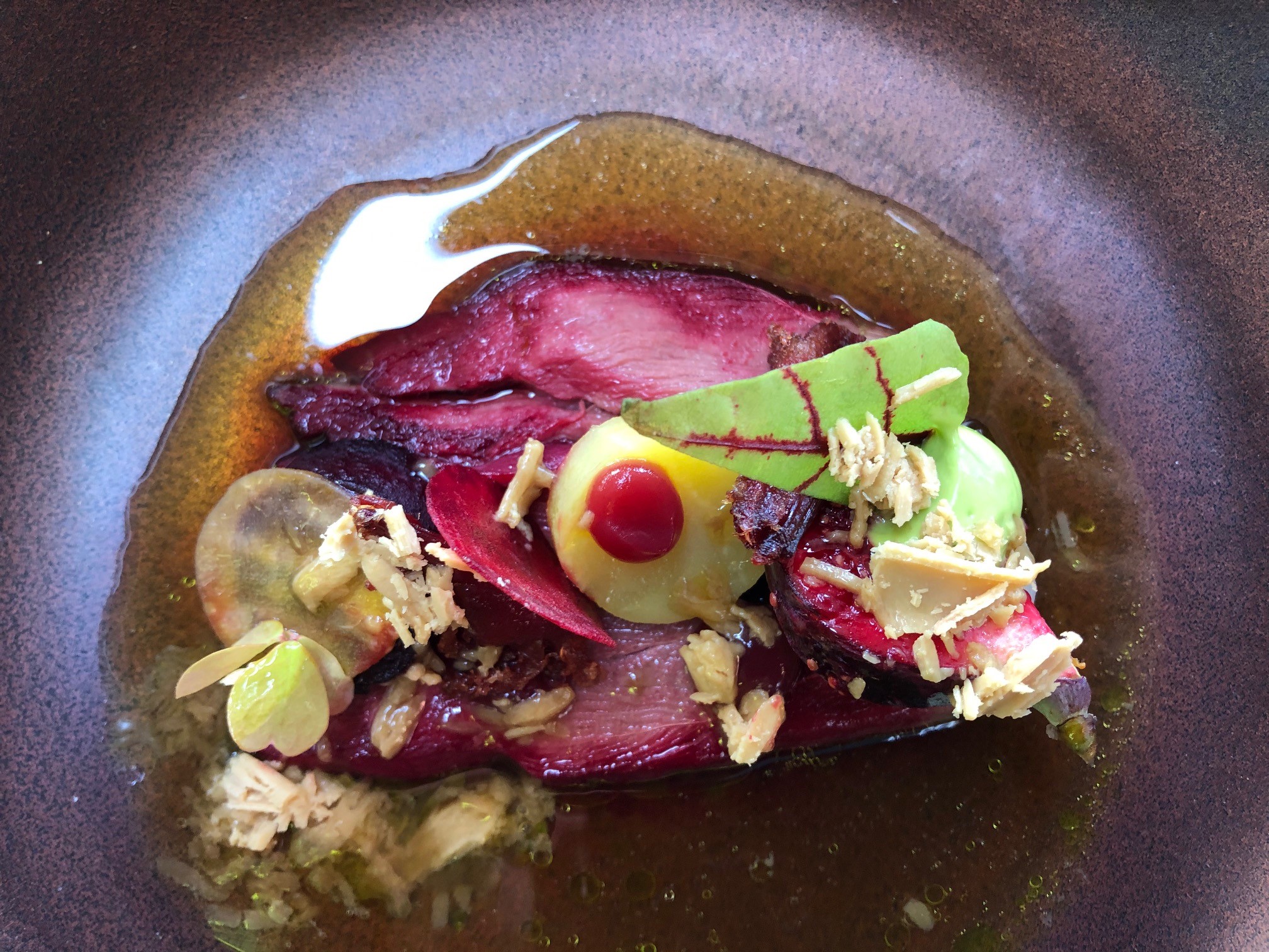 Rozemarijn, Maastricht. Wilde eend, vijg, eendenlever, miso. 