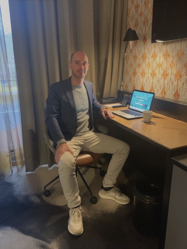 Thuiswerkers in hotels