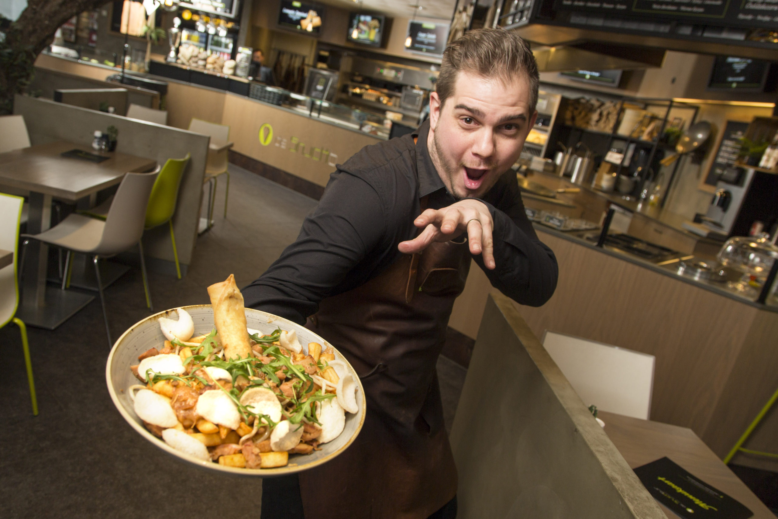 Kenny van den Berkmortel met zijn Frites Avant Garde