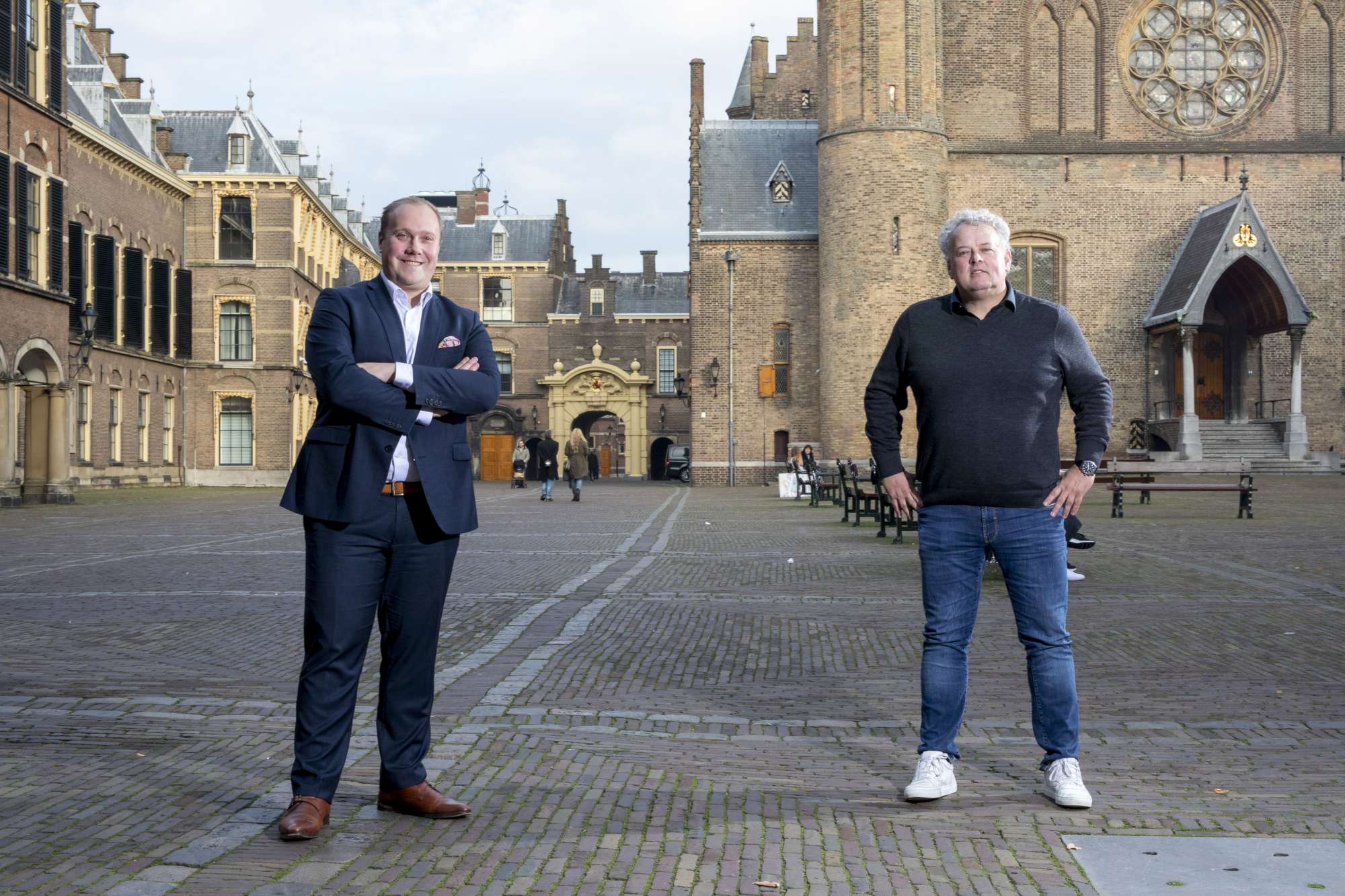 Thierry Aartsen (VVD) en Rober Willemsen (KHN) in Den Haag. 