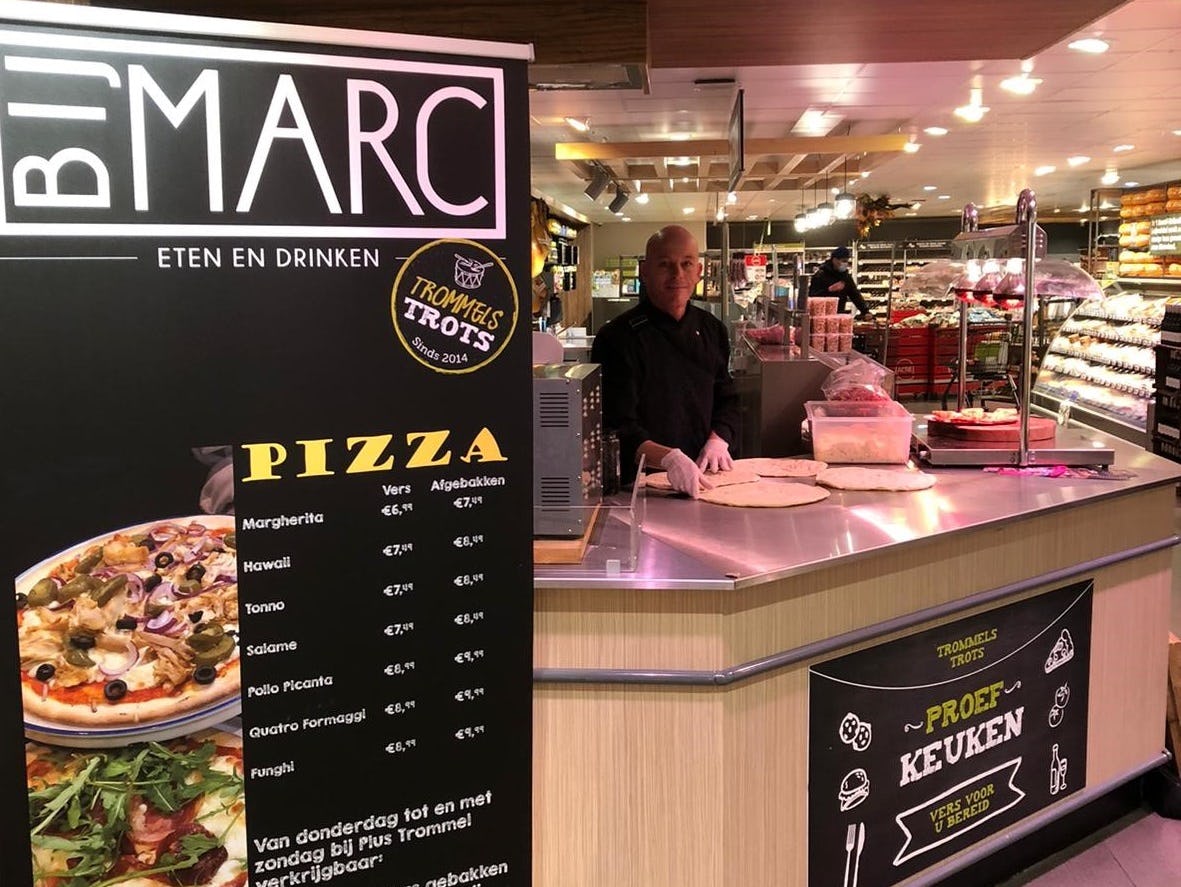 Bij Marc opent pizza shop bij supermarkt Plus Trommel