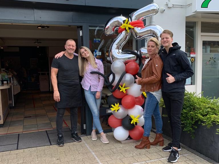 Vlnr: Hans, Santa, Loes en Joël Reijerse. 