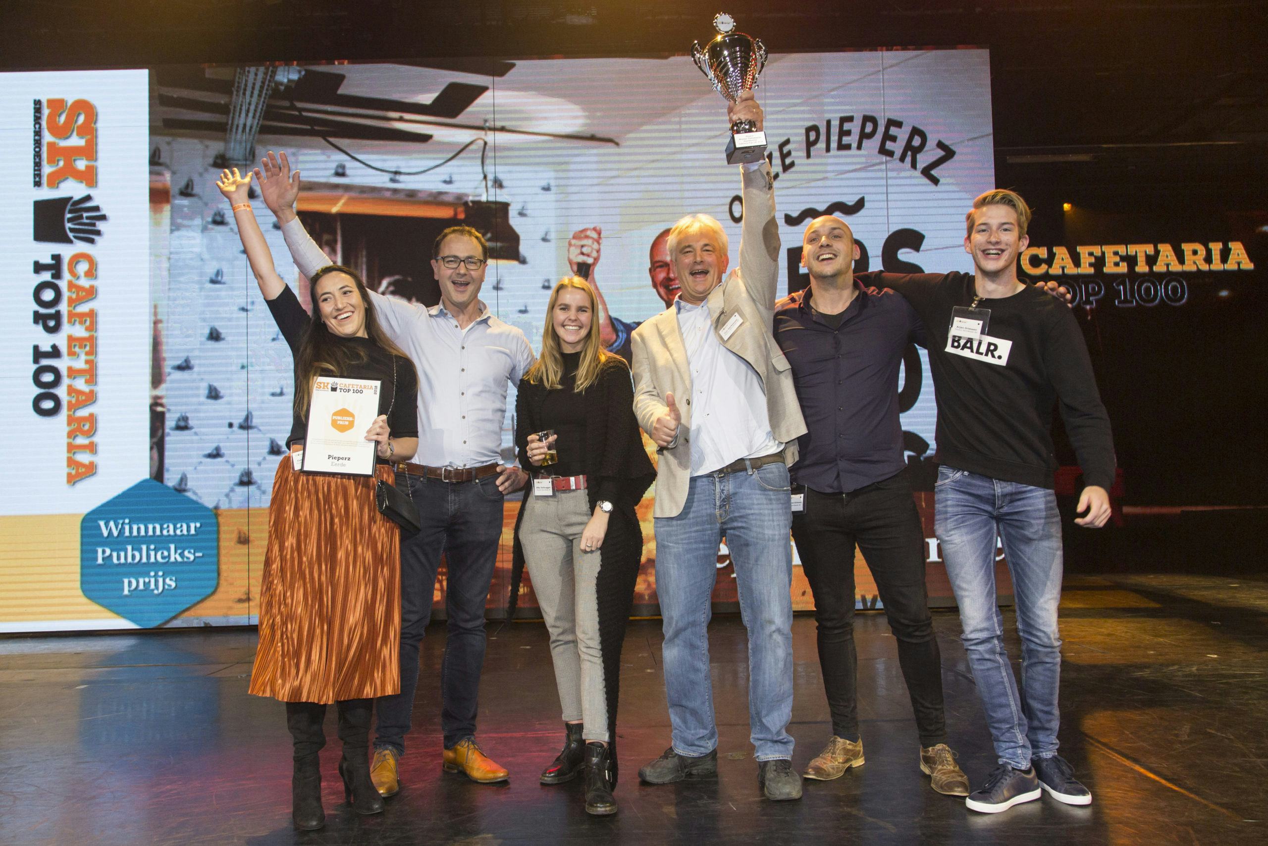 Het team van Pieperz tijdens de uitreiking in Hilversum. Foto: Koos Groenewold.