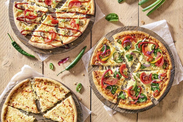 De vegan pizza's die Domini's eerder dit jaar introduceerde.