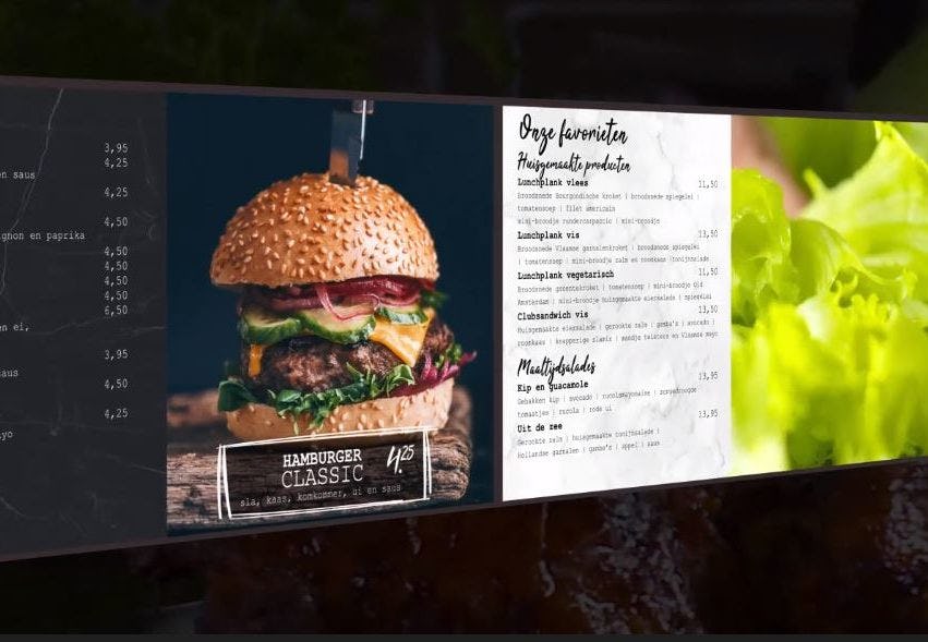 Eetwinkel lanceert nieuwe digitale menupresentaties
