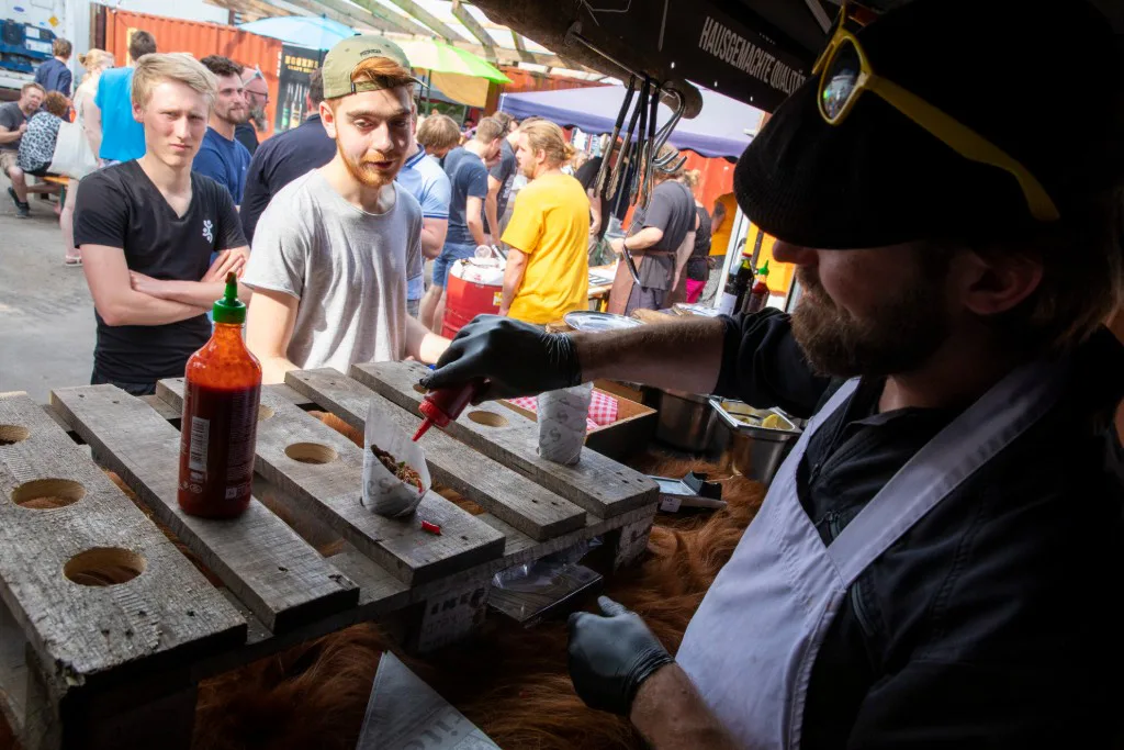 Gefrituurde ganzenstrips van De Wilde Slager (David Rutgers). Foto: Anne van der Woude