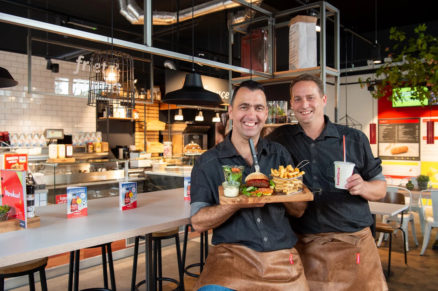 Ondernemer Thomas Robbe (links) en bedrijfsleider Paul Quirijnen.